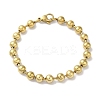 IP Plating(IP) 304 Stainless Steel Beads Ball Chain Bracelets for Women BJEW-B092-02A-G-1