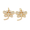 Brass Cubic Zirconia Pendants KK-G453-21G-2