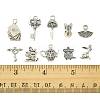 40Pcs 10 Styles Tibetan Style Zinc Alloy Bunny Pendants TIBEP-FS0001-48-5