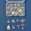 40Pcs 10 Styles Tibetan Style Zinc Alloy Bunny Pendants TIBEP-FS0001-48-7