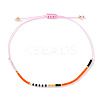 Bohemian Glass Seed Bead Braided Bracelets WO6368-15-1