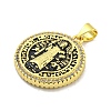 Rack Plating Brass Micro Pave Cubic Zirconia Pendants KK-B091-22G-07-2