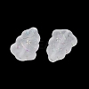Frosted Transparent Acrylic Beads OACR-P029-04B-01-3