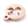 Ion Plating(IP) 304 Stainless Steel Charms STAS-Y002-15RG-3