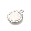 304 Stainless Steel Pendant Cabochon Settings STAS-I321-60P-2