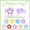 90Pcs 9 Colors Transparent Acrylic Enamel Beads OACR-PH0004-77-2
