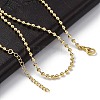 Rack Plating Brass Ball Chain Necklaces for Women NJEW-A035-03G-1