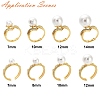 Adjustable Brass Finger Cup Peg Ring Settings ZIRC-I049-03G-4