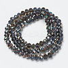 Electroplate Glass Beads Strands EGLA-A034-T1mm-J04-2