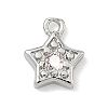 Brass Micro Pave Cubic Zirconia Charms KK-G548-19P-2