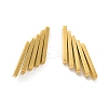 Ion Plating(IP) 304 Stainless Steel Rhombus Stud Earrings for Women X-EJEW-A089-05G-2