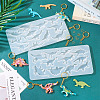 2Pcs 2 Style Dinosaur Pendant DIY Silicone Molds DIY-TA0009-03-6