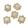 Natural Moonstone Faceted Square Links G-I375-03G-01-1