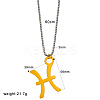 Punk Style 304 Stainless Steel Twelve Constellations Pendant Necklaces with Stainless Steel Tone Box Chains WGE8D8E-06-1