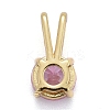 Brass Micro Pave Cubic Zirconia Pendants KK-P192-04-G03-2