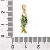 Brass Enamel Pendants KK-P336-34G-02-3