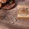 120Pcs 12 Styles Tibetan Style Alloy Links Connector Charms FIND-GA0005-51-4