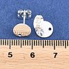304 Stainless Steel Ear Stud Findings STAS-O119-14B-S-3