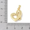 Shell Heart Pendants KK-P273-13G-3