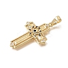 Brass Micro Pave Blue Cubic Zirconia Pendants CU-CBA4BAF-02G-2