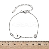 201 Stainless Steel Cable Chain Bracelets BJEW-H205-01A-P-5