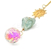 Wire Wrapped Nuggets Natural Fluorite Pendant Decorations HJEW-C008-03E-G-2