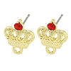Rack Plating Alloy Stud Earring Finding FIND-C053-03G-02-1