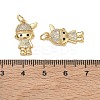 Brass Micro Pave Black Cubic Zirconia Pendants CU-CBA9AFC-01G-12-3