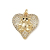 Brass Micro Pave Cubic Zirconia Pendants KK-S528-13G-1