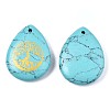 Synthetic Turquoise Pendants G-T122-71H-3