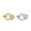 Brass Clear Cubic Zirconia Lobster Claw Clasps KK-B046-03-1