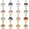 16Pcs 16 Styles Alloy Gems Tree of Life European Dangle Charms PALLOY-YW00085-1