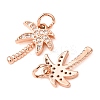 Brass Micro Pave Cubic Zirconia Pendants LS-ZIRC-K070-38RG-2