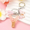 Resin & Acrylic & Faux Suede Tassel Keychain KEYC-YW00123-25-1