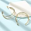 Ion Plating(IP) 304 Stainless Steel C-Shaped Stud Earrings for Women EJEW-M089-04G-3