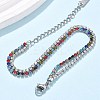 304 Stainless Steel Multi-strand Bracelets BJEW-C103-03P-3