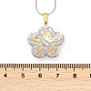 304 Stainless Steel Two Tone Pendant Necklaces for Women NJEW-S445-01D-GP-4
