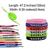 32Pcs 16 Colors Polyester Flat Custom Shoelace AJEW-SZ0001-91-2