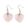 Natutal Rose Quartz  Dangle Earrings EJEW-F343-D05-2