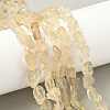 Raw Rough Natural Lemon Quartz(Heated) Beads Strands G-M453-C01-1