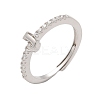S925 Sterling Silver Adjustable Letter Rings for Women RJEW-M068-01P-J-2