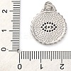 Brass Micro Pave Cubic Zirconia Pendants KK-K339-09P-3