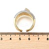 Brass Micro Pave Cubic Zirconia Cuff Rings RJEW-V007-05GP-5