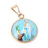 Virgin Mary Theme Glass Pendants GLAA-R186-G-2