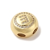 Rack Plating Brass & Cubic Zirconia Pendants KK-Z047-07G-E-RS-2