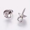 201 Stainless Steel Peg Bails Pendants for Half-driled Beads STAS-K148-12A-2