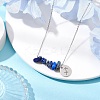 Natural Lapis Lazuli Chip & Constellation Pendant Necklaces NJEW-JN05084-09-2
