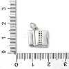 Brass Micro Pave Clear Cubic Zirconia Charms KK-A273-06P-3