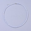 Natural Blue Lace Agate Beaded Necklaces NJEW-K114-B-A08-1
