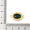 304 Stainless Steel Cubic Zirconia Oval Connector Charms STAS-P380-78G-03-3